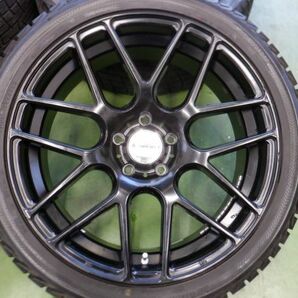 K 送料無料 ハイペリオン CVM マットブラック 19 5H114.3 8.5J+45 ヨコハマ アイスガード 245/40R19 アルファード ヴェルファイア シーマの画像2