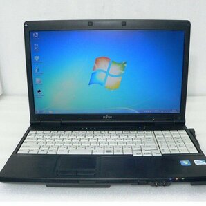 Windows7 富士通 LIFEBOOK A552/F(FMVNA7FE) Celeron B730 1.8GHz メモリ 2GB HDD 320GB(SATA) DVD-ROM 15.6インチの画像1