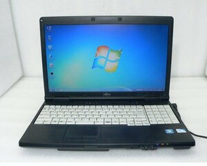 Windows7 富士通 LIFEBOOK A552/F(FMVNA7FE) Celeron B730 1.8GHz メモリ 2GB HDD 320GB(SATA) DVD-ROM 15.6インチ