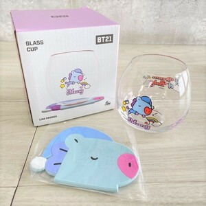 BT21 グラスカップ&コースターセット Mang 新品 ソロモン商事 CKS-BT21-A-MG BTS 防弾少年団 × LINE FRIENDS コラボ グッズ / 31211在★24