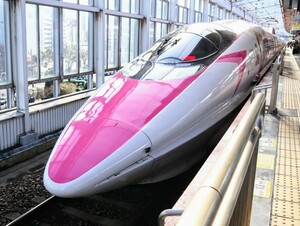 ★[1-3222]鉄道写真:JR 500系新幹線(ハローキティラッピング)★Lサイズ