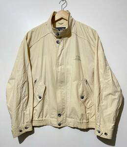 VIP PLAYBOY drizzler jacket full Zip blouson Zip up light outer cream . becomes ivory L cotton nylon .. old clothes 