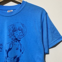 ★ YOUNG ACE 2012年１月号 特別付録 ヤングエース NEON GENESIS EVANGELION エヴァンゲリオン 綾波レイ 半袖 Tシャツ 青 _画像4