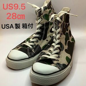 USA製 オリジナル コンバース オールスター 迷彩 カモフラ 83HI 箱付 US9 1/2 28㎝