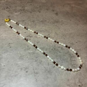 本真珠&天然石ネックレス