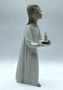 【8356】Lladro リヤドロ ローソクを持つ少女 フィギュア 陶器人形 置物 インテリア