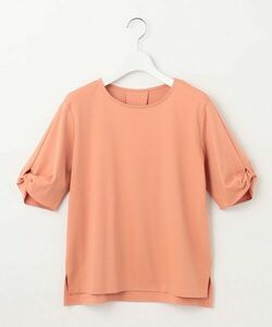 J.PRESS LADIES◆新品 【接触冷感・UVケア】コンパクトコットンスムース ツイストスリーブ カットソー 定価9900円 J.プレス◆sizeＬ