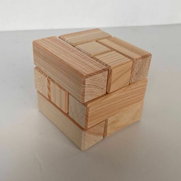 国産ヒノキ　木製ブロック　積み木　ブロック　キューブ　図形　パズル　立方体　立体