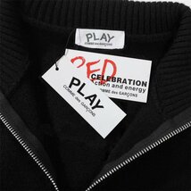 play comme des garcons プレイ コムデギャルソン カーディガン ニットセーター 黒 メンズ レディース トップス ファッション Mサイズ_画像4