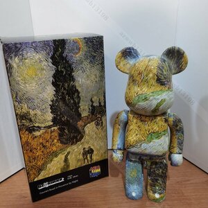 BE@RBRICK Van Gogh Country Road in Provence by Night 400% ベアブリック コラボ MEDICOM TOY メディコム トイ