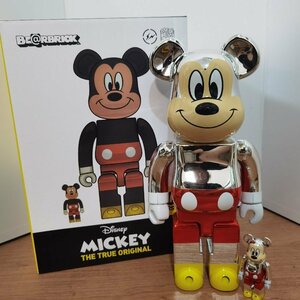 BE@RBRICK fragmentdesign MICKEY MOUSE COLOR ベアブリック bearbrick コラボ MEDICOM TOY 400%+100% メディコム トイ 全高約70mm／280mm