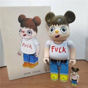 ベアブリック bearbrick FUCK BE@RBRICK 100％ & 400％ 面白い フィギュア メディコムトイ 280mmと70mm