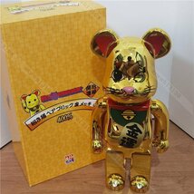 BE@RBRICK 招き猫 金メッキ 金運 ベアブリック bearbrick コラボ MEDICOM TOY 400% メディコム トイ_画像1