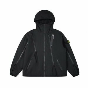 STONE ISLAND ストーンアイランド ウィンドブレーカー スプリングコート メンズ 防水 防風 ジャケット トップス 黒 Lサイズ