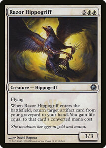 MTG ■白/英語版■《剃刀のヒポグリフ/Razor Hippogriff》ミラディンの傷跡 SOM