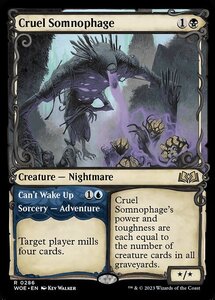 MTG ■黒/英語版■ 《非情なソムノファージ/Cruel Somnophage》★ショーケースFOIL★エルドレインの森 WOE