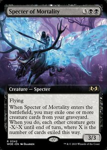 MTG ■黒/英語版■ 《必滅の死霊/Specter of Mortality》▲拡張アート▲エルドレインの森 WOE