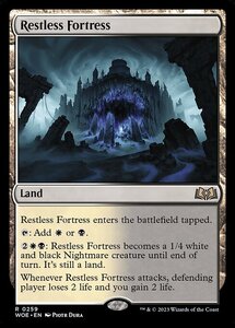 MTG ■土地/英語版■ 《眠らずの城塞/Restless Fortress》★FOIL★エルドレインの森 WOE