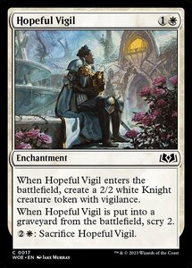 MTG ■白/英語版■ 《希望ある祈祷/Hopeful Vigil》★FOIL★エルドレインの森 WOE