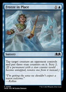 MTG ■青/英語版■ 《氷結往生/Freeze in Place》★FOIL★エルドレインの森 WOE