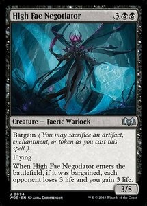 MTG ■黒/英語版■ 《ハイフェイの交渉人/High Fae Negotiator》★FOIL★エルドレインの森 WOE