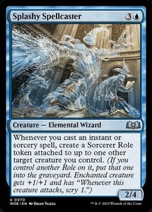 MTG ■青/英語版■ 《水飛沫の呪文使い/Splashy Spellcaster》★FOIL★エルドレインの森 WOE