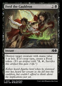 MTG ■黒/英語版■ 《大釜への給餌/Feed the Cauldron》★FOIL★エルドレインの森 WOE