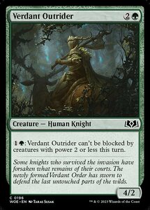 MTG ■緑/英語版■ 《新緑の偵騎/Verdant Outrider》★FOIL★エルドレインの森 WOE