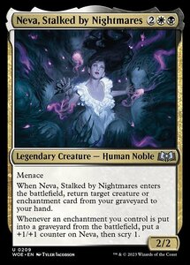 MTG ■金/英語版■ 《悪夢に追われる者、ネヴァ/Neva, Stalked by Nightmares》★FOIL★エルドレインの森 WOE