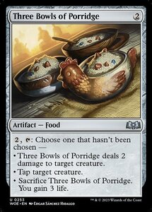 MTG ■無/英語版■ 《三杯のおかゆ/Three Bowls of Porridge》★FOIL★エルドレインの森 WOE