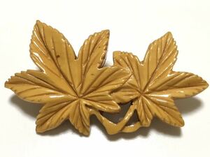 book@ Buxus microphylla 5.6g maple brooch [ inspection /. leaf / maple ]S