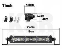 LEDライトバー ワークライト 2セット 18w ホワイト 防水P68 作業灯 釣り アウトドア フォグランプ オフロード SUV 4WD バイク ジムニー_画像4