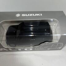 スズキ　新型アルト　SUZUKI ALTO　ブルーイッシュブラックパール3　黒　プルバックカー　非売品　カラーサンプル　ミニカー_画像2