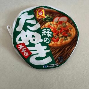 レア　マルちゃん　緑のたぬき　天そば　ポーチ　小物入れ　小銭入れ 赤いきつね　うどん　黒い豚カレー　ノベルティ　カップ麺