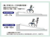 車椅子用 スロープ 1830mm アルミスロープ ハンディスロープ 段差解消 折りたたみ式 介護用品 （個人様は営業所止め）_画像6