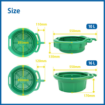 廃油受け 大小 ２個セット オイルドレンパン オイルパン オイル受け オイル交換 クーラント交換 プラスチック製 KIKAIYA_画像4