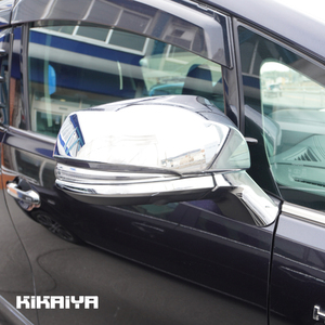 KIKAIYA アルファード ヴェルファイア 30系 ドアミラーカバー サイドミラー クロームメッキ 外装パーツ ABS樹脂製