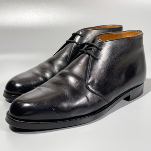 即決 Lloyd footwear ロイドフットウェア チャッカブーツ ショートブーツ ブラック 黒 メンズ 本革 革靴 26cm ビジネスシューズ E1841