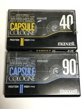 当時物 1987年 マクセル maxell CAPSULE COLOGNE ハイポジション カセットテープ 40分 90分 2種 デッドストック 昭和レトロ 希少_画像1