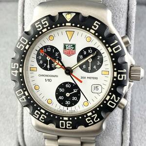 【1円〜】TAG HEUER タグ ホイヤー 腕時計 メンズ クロノグラフ FORMULA1 フォーミュラ1 CA1212-R0 ホワイト文字盤 200M デイト 可動品