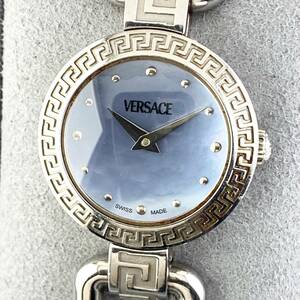 【1円〜】VERSACE ヴェルサーチ 腕時計 レディース DSQ99 ブルーシェル文字盤 ブレスウォッチ メデューサ 可動品