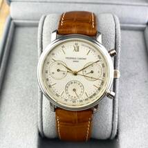 【1円箱付】FREDERIQUE CONSTANT フレデリック コンスタント 腕時計 メンズ シルバー系文字盤 ゴールド トリプルカレンダー 可動品_画像7