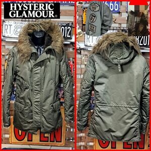 キムタク着　HYSTERIC GLAMOUR ヒステリックグラマー　プリマロフト　N-3B フライトジャケット　ワッペン　Ｍ　緑