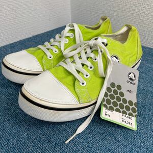 【未使用】CROCS クロックス スニーカータイプ キャンバス 軽量 サンダル 29cm hover lace up ホバーレースアップ