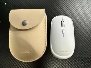 ELECOM USB充電式マウス　M-TM15BB（white）専用ケース付き