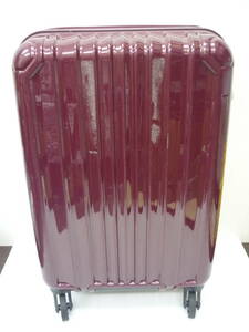 1円～ TSAロック キャリーケース スーツケース ジップ 拡張 4輪キャスター ボルドー 軽量 機内持ち込み可能サイズ
