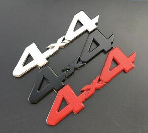 【送料無料】四駆 4WD　3D4x4エンブレム　　タンドラ ジープ　ランクル　RAV4 アメ車 　マットブラックカラー