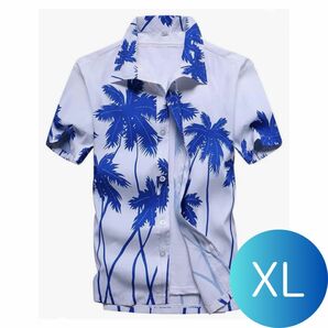 アロハシャツ メンズ ビーチシャツ 半袖シャツ 和柄 花柄 通気速乾 軽量　XL 半袖