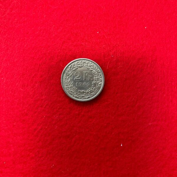 古銭 外国コイン スイス1969 2フラン アンティークコイン