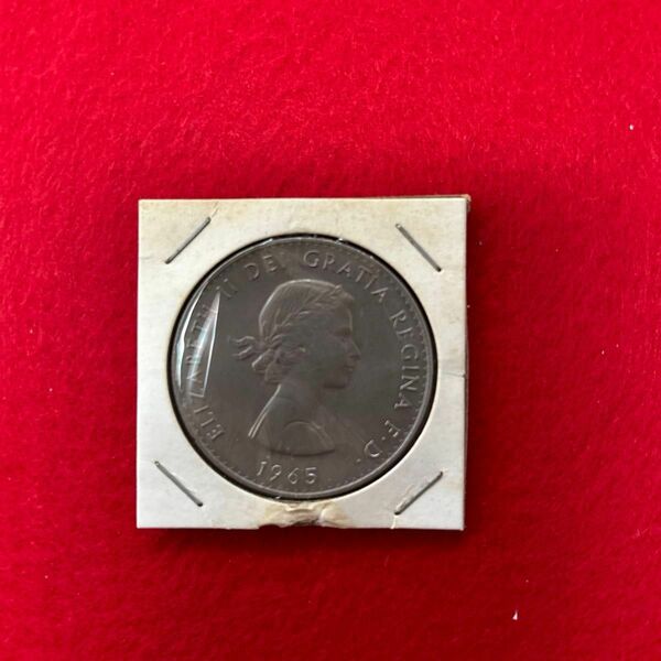 アンティークコイン イギリス 1965年 1クラウン チャーチル 古銭
